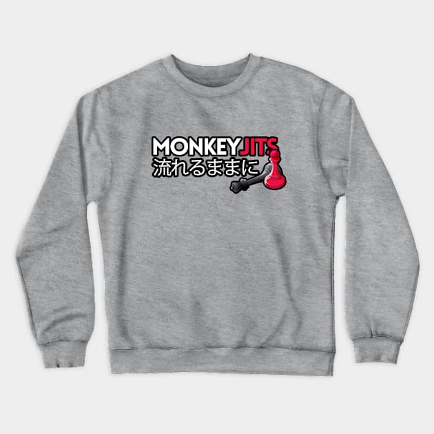 Monkey Jits - The Chess Game Crewneck Sweatshirt by rodney